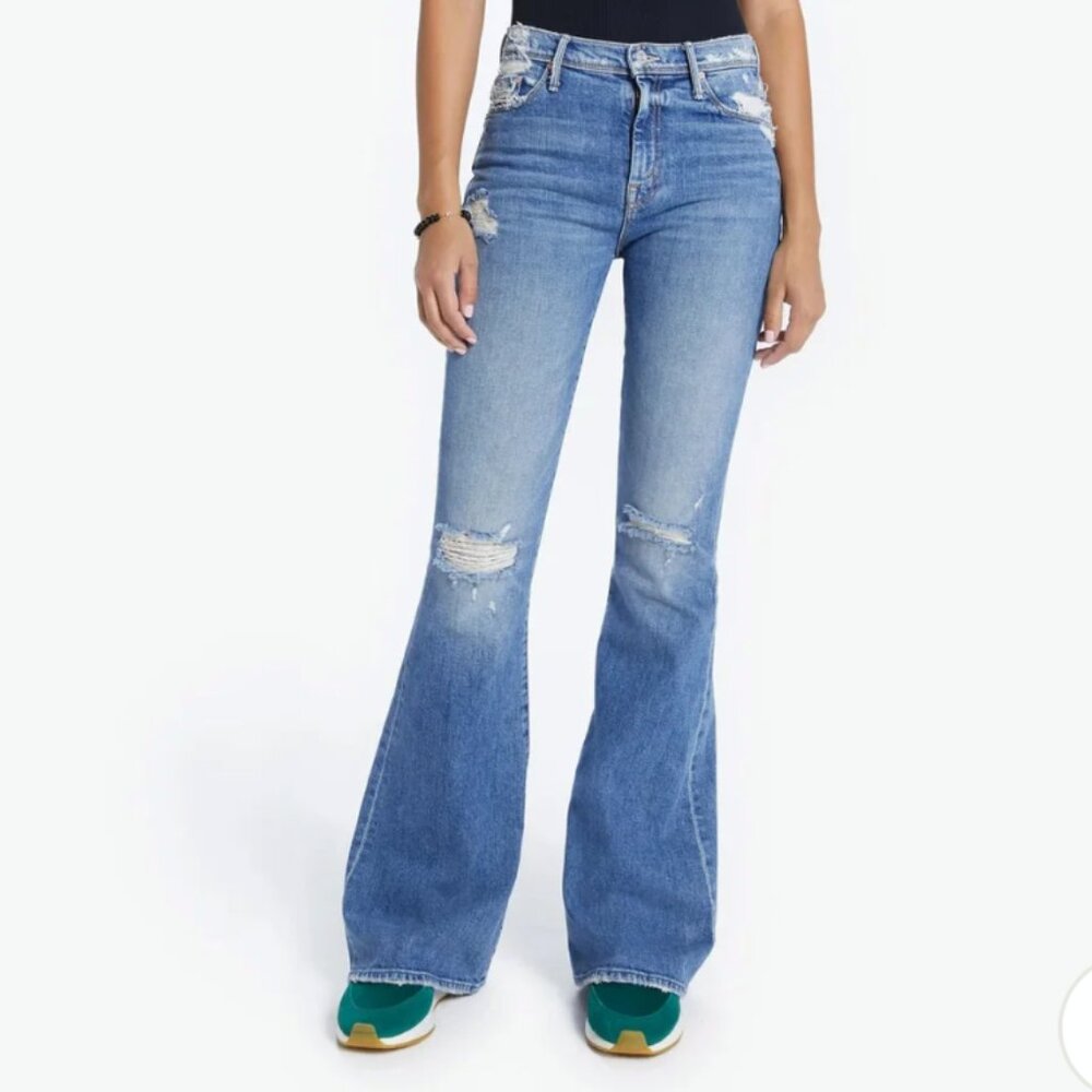 MOTHER Blue Flare Jeans The Super Cruiser